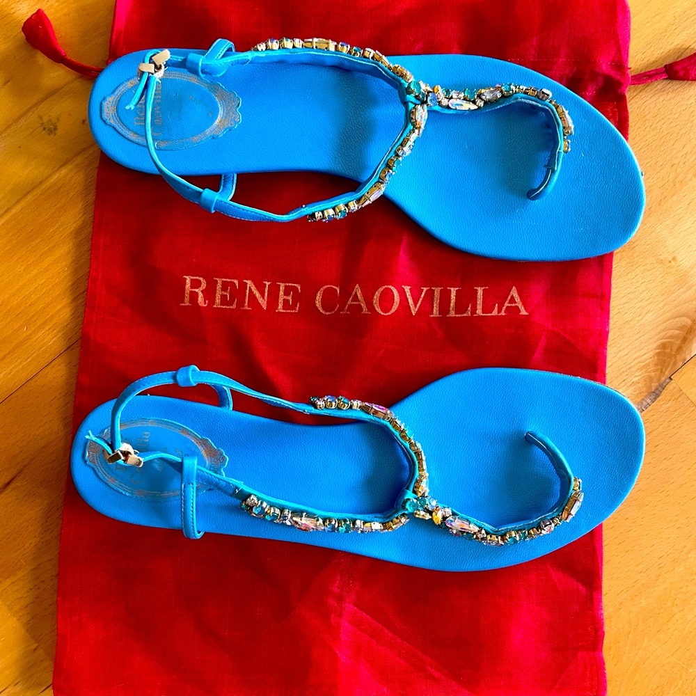 Rene Caovilla Crystal Thong Sandals - Picture 14 of 14